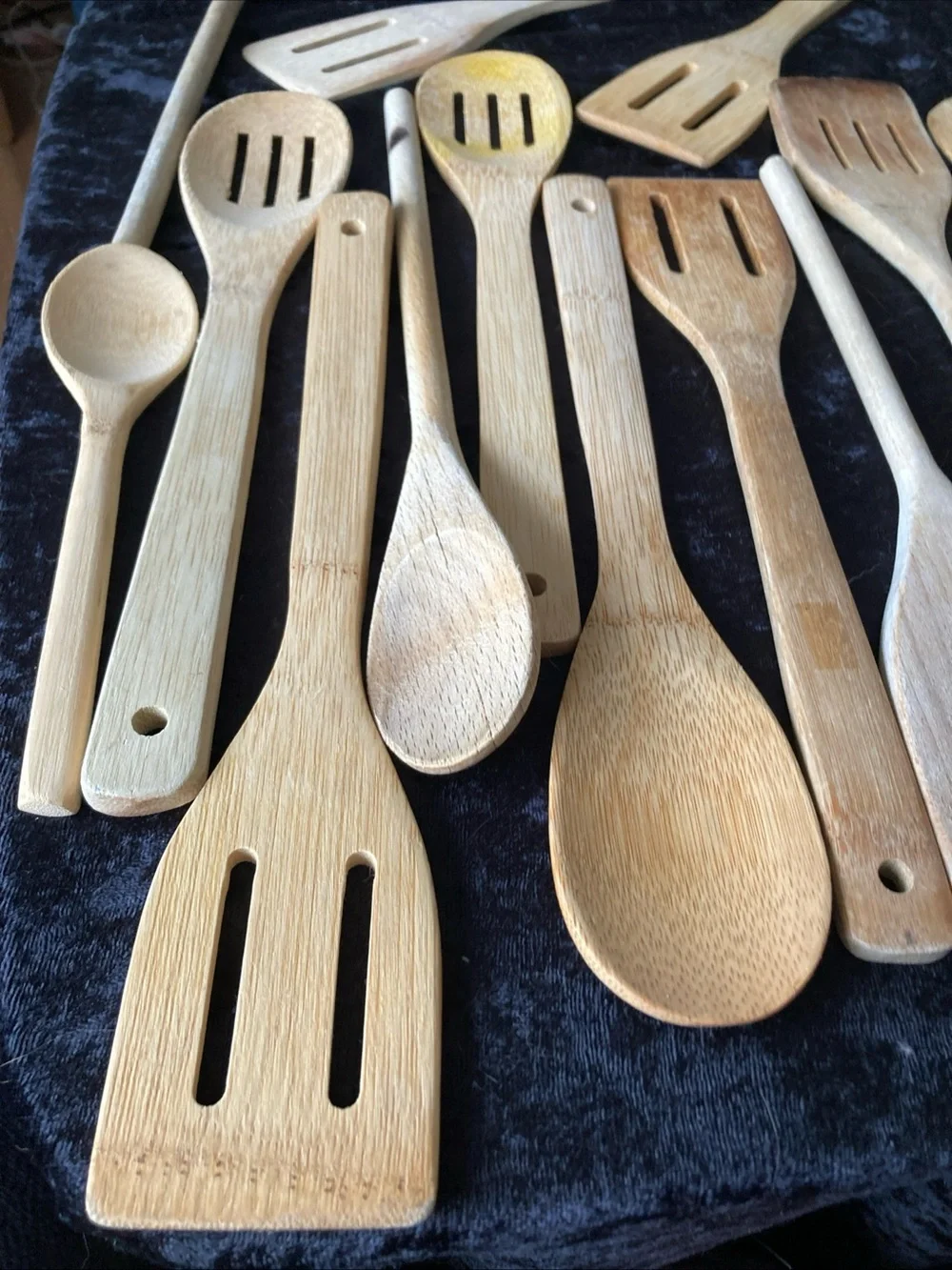 Set of Wooden Kitchen Utensils - Natural Wood